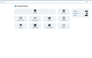 TinyCat administration screen