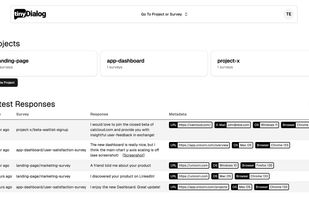 tinyDialog Dashboard