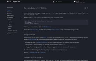tinygrad screenshot 1