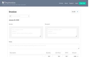 Tinyinvoice.com screenshot 1