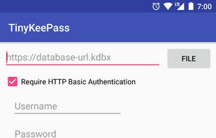 TinyKeePass screenshot 1