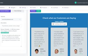 Reviews Widget - Get glowing testimonials in minutes