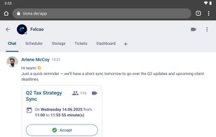 Default chat conversation