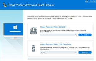 Tipard Windows Password Reset screenshot 1