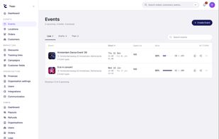 Event list