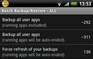 Titanium Backup screenshot 1