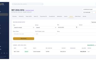 Escrow — record deposits and disbursements against a per-file trust ledger
