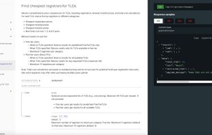 Registrar pricing and Domain Lookup API Documentation
