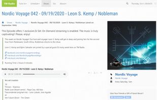 episode page with mp3 for streaming and tracklist