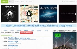 front page with schedule