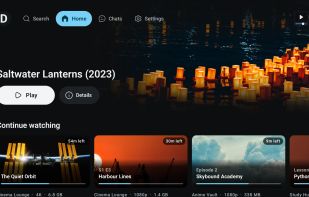 Home on Android TV: the newest videos from starred chats, then Continue watching