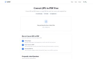 Convert images to PDF interface