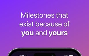 Milestones that exist because of you and yours