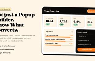 No-code toasts that convert — ToastUp