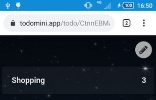 todoMini screenshot 2