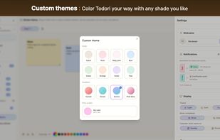 Custom themes — Color Todori your way with any shade you like