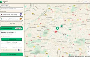 App with searches and result