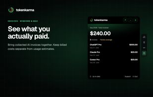 tokenkarma: view collected AI invoices separately from usage estimates.