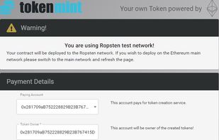 Deploying and paying address