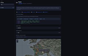 View of all rules that are used to calculate the toll for a given country. 