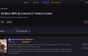 Personalized RPG & strategy rankings based on who you follow