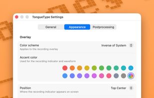 Customizable appearance options.