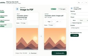 Step-by-step workflows: add one operation at a time and see each result