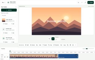 Video Editor: arrange clips, music and titles on a layered timeline