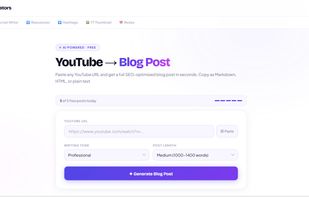 Blogpost generator page