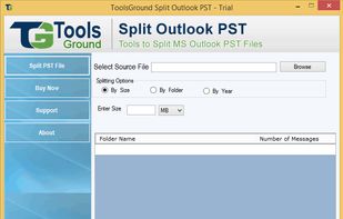 ToolsGround Split Outlook PST screenshot 1