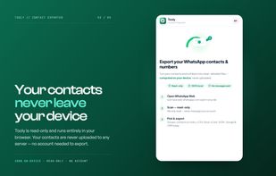 100% read-only and on-device: your contacts are never uploaded and no messages are ever sent.