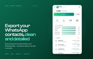 Export your WhatsApp Web contacts, numbers and group members in one click — read-only and on your device.