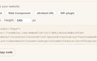 Flipbook embed code