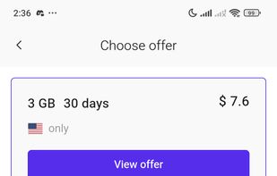 TooSIM Data Plan Price
