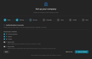 Company Onboarding