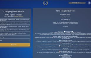 The post campaign generator feature, with profile upload