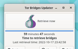 Tor Bridges Updater main window