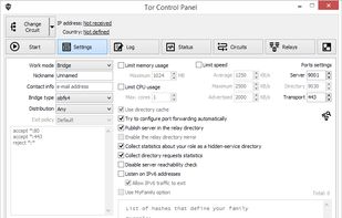 Tor Control Panel screenshot 3