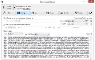 Tor Control Panel screenshot 1