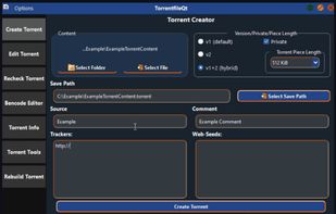 torrentfileQt screenshot 1