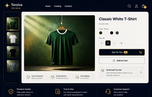 Virtual try-on with real product images