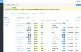 Focus on your highest value leads by sorting your list based on everything from location to email engagement and webpages viewed. 