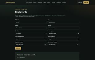 Tournamenet Locator