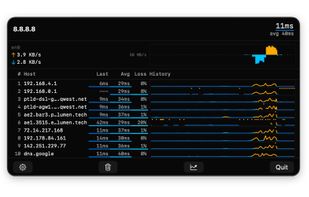 Tracebar screenshot 1