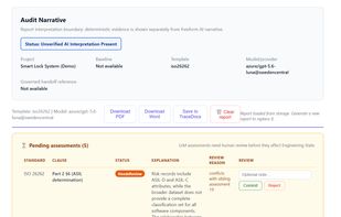 Use AI to review your project using Audit narrative 