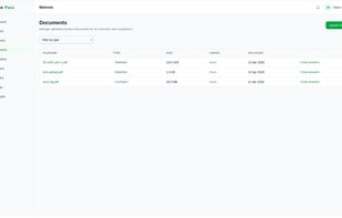Documents — upload product datasheets, test reports, and LCA documents for AI extraction, then turn them straight into passports.