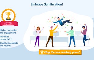 Gamification of time tracking: achievements & karma.