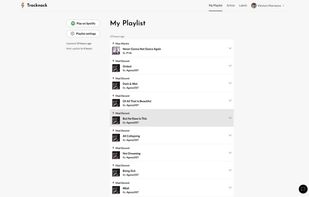Explore tracks added to your Spotify playlist