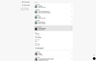 Explore tracks added to your Spotify playlist