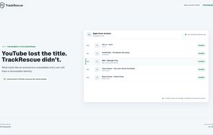 TrackRescue product workflow for playlist snapshots, unavailable-entry detection, and controlled repair.